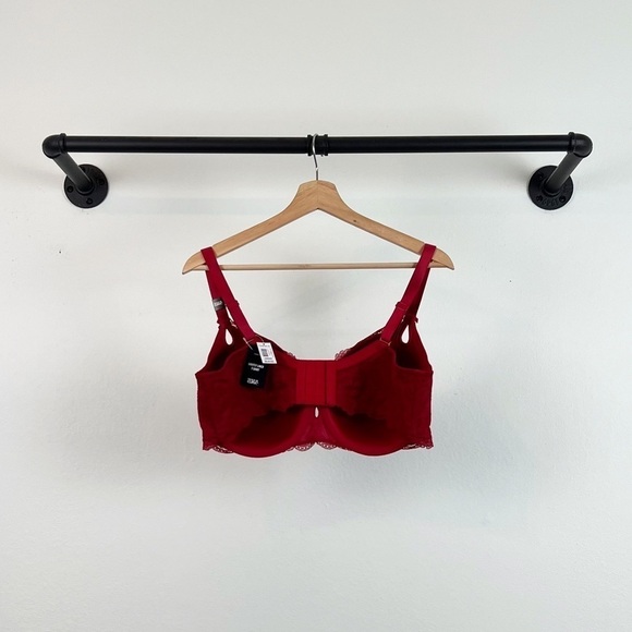 NWT Torrid Bra Lightly Lined T-Shirt In Lace Red 40DDD - Picture 9 of 9